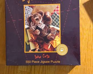 Boyds Collection Sew Cute teddy bear 550 piece jigsaw puzzle