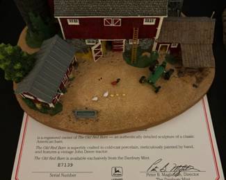 Collectible farm and barn sculpture with certificate of authenticity