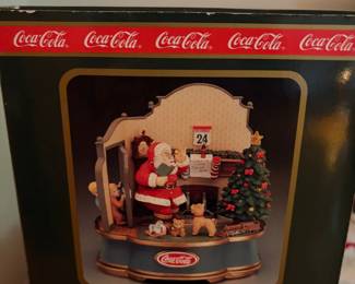 Coca-Cola Santa musical collectible in original box
