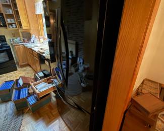 Black Whirlpool French door refrigerator