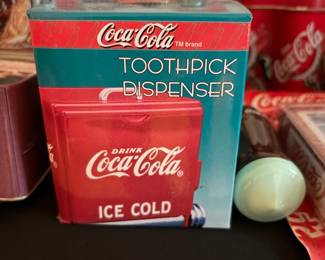 Coca-Cola toothpick dispenser in original box