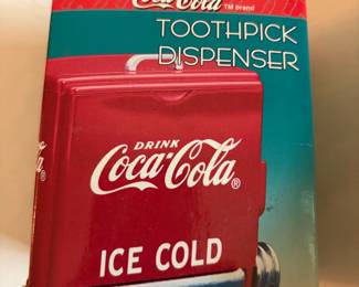 Coca-Cola ice cold cooler toothpick dispenser in original box