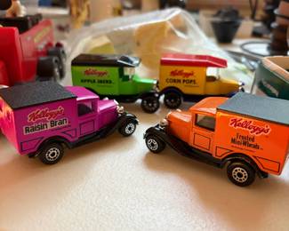 Vintage die-cast advertising delivery vans and trucks