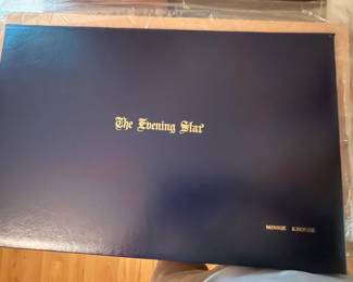 The Evening Star commemorative newspaper in navy presentation folder
