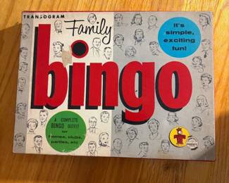 Vintage Transogram Family Bingo game