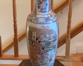 Decorator store Chinese vase with stand.