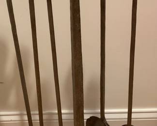 Renaissance revival fireplace tools/stand.