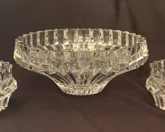 Mikasa dining table set (floral bowl and pair candlesticks holders). Set: $75.00.