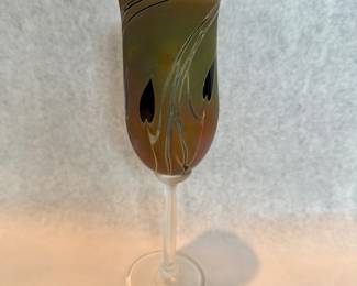 Craig Zweifel "Bleeding Heart" Art glass goblets