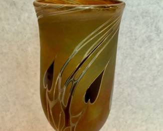 Craig Zweifel "Bleeding Heart" Art glass goblets