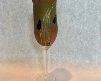 Craig Zweifel "Bleeding Heart" Art glass goblets