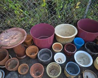 Lots of garden pots