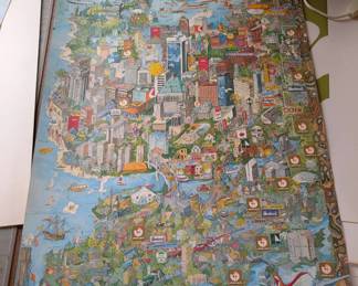1975 Vancouver BC map poster