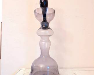 Blenko decanter in Lilac 5929-s likely from 1960. Lilac was discontinued in this pattern after 1960