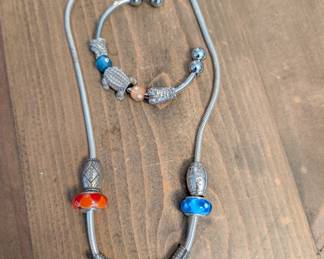 Pandora Gators charm sterling necklace