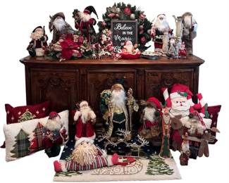 Santas, Moose  Reindeer Vintage  Collectible Christmas Decor