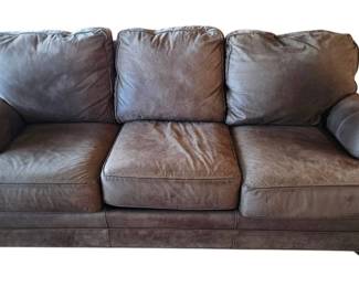 Comfortable 3Piece King Hickory Distressed Leather Living Room Set  Dont Miss This One