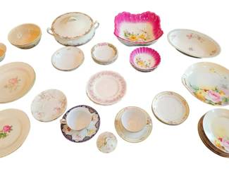 Vintage  Antique Rose China Collection  HandPainted Nippon, Limoges,  More