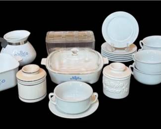 Vintage Corning Ware, Hazel Atlas Depression Glass  White Kitchenware Collection