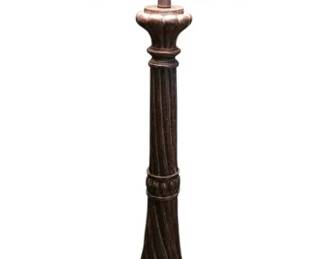 Vintage Berman 62 Heavy Cast Metal Neoclassical Floor Lamp w Beaded Shade... Dont Miss it