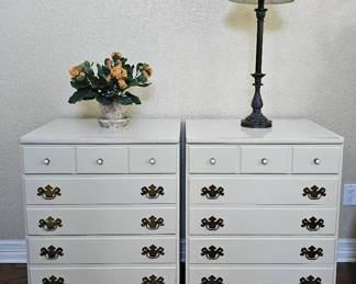 Ethan Allen Light Sage Green Nightstands... These Tops are Durable  TimeTested