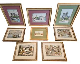 Parisian Architectural  Maritime Art Collection by Lionel Barrymore