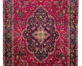 Traditional Hand-Knotted Persian-Style Wool Area Rug (6'4" x 9'10")