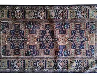 HandCrafted Kashmiri Geometric Accent Rug 3x5 Ft