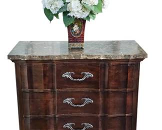 Bernhardt Bach Serpentine Bachelors Chest with Marble Top Lot 1...Renowned Craftsmanship