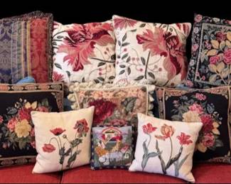 Vibrant Decorative Accent Pillows  Fleming Tapestries  Williams Sonoma... Many Embroidered