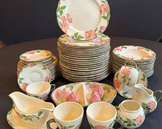 Vintage Franciscan Desert Rose Earthenware Dinnerware Set