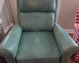 Power leather recliner