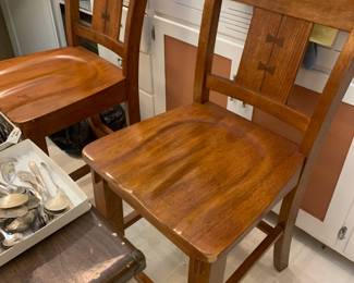 Wooden counter height stools
