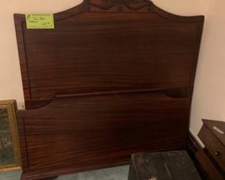 Complete Vintage Mahogany Twin Bed Set