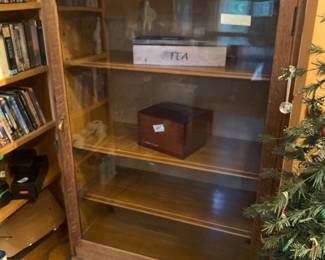 Antique Glass Door Bookcase