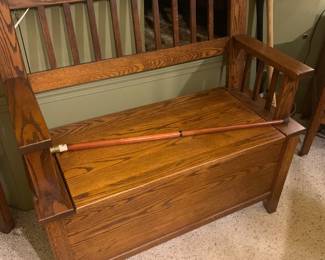 Amish Oak Storage Bench from Broene's Furniture