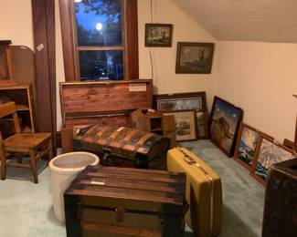 Antique Storage Trunks + Primitives