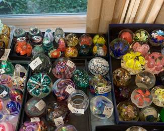 HUGE Glass Paperweight Collection