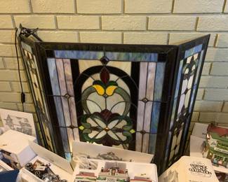 Stained Glass Fireplace Screen