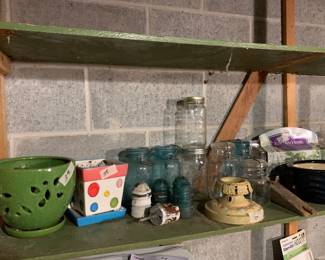 Blue canning jars