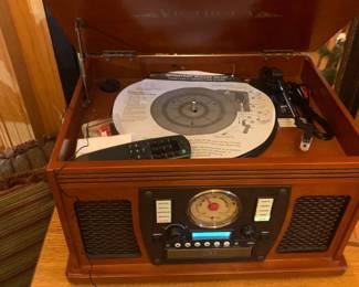 Victrola Brand Radio, CD, and Record Player