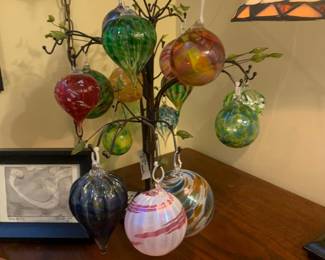 Hand Blown Art Glass Bulbs and Ornaments