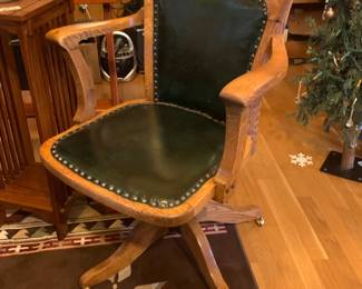 Antique Oak office chair
