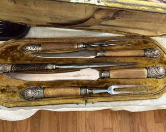 Antique Victorian carving 5-pc set