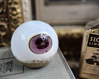 4" Human Eyeball Paperweight Caithness Scotland Art Glass Dark Academia