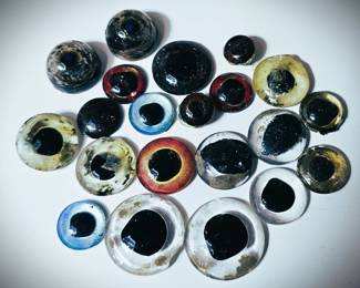 Vintage Glass Taxidermy Eyeballs Pulled from Older Pieces Curiosity Cabinet Oddities