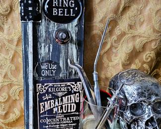Handmade Embalming Decor Plaque+ Vintage Medical Tools Oddities Mortuary
