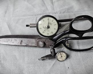 Scary Big WISS Scissors Industrial Gauges MCM Dark Academia Décor