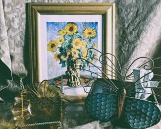 Sunflower Garden Cherub Décor Gold Gothic Décor BoHo Fairy