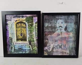 Pride Freddie Mercury Wembley Gothic Door Gelli Prints Local Artist